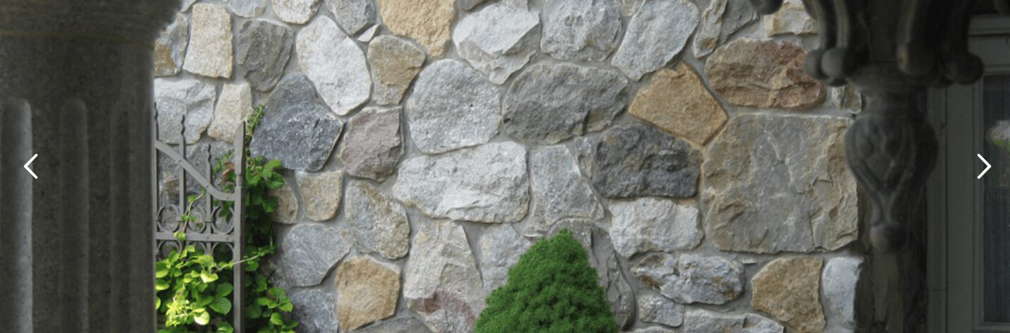 Stone wall with greenery