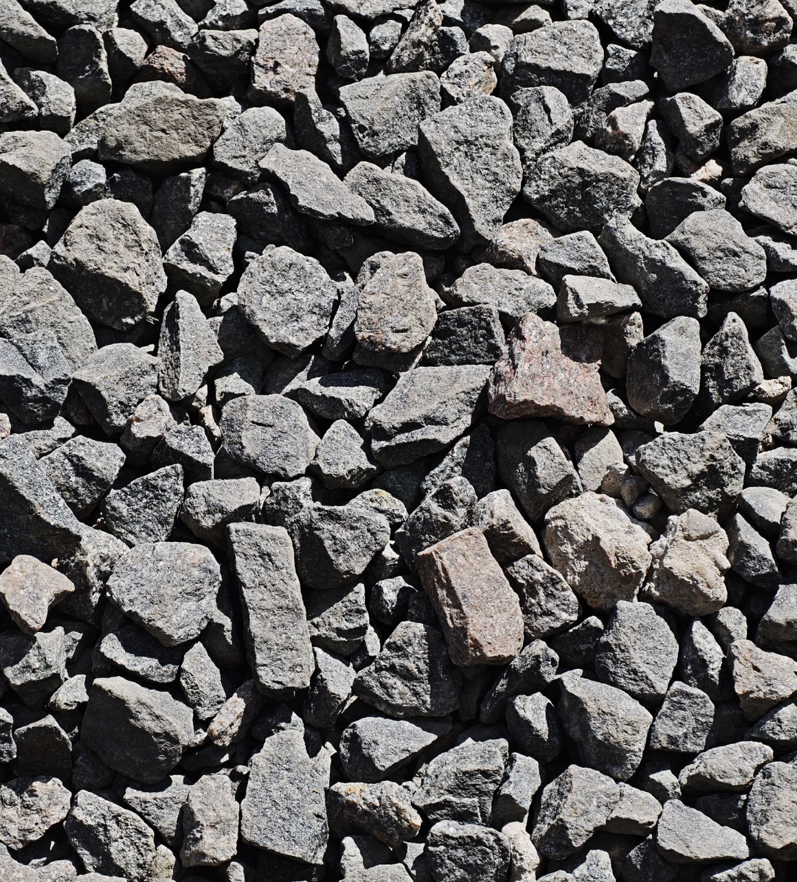 Gray gravel stones close-up