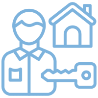 Key and house illustration